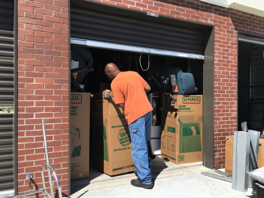 A Man Filling up his Self-Storage Unit